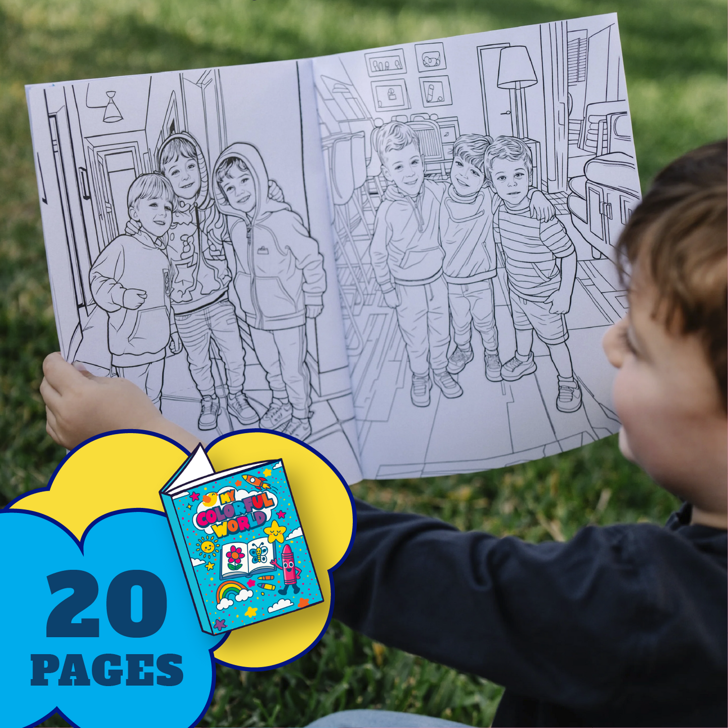 Custom Coloring Book 20 Pages