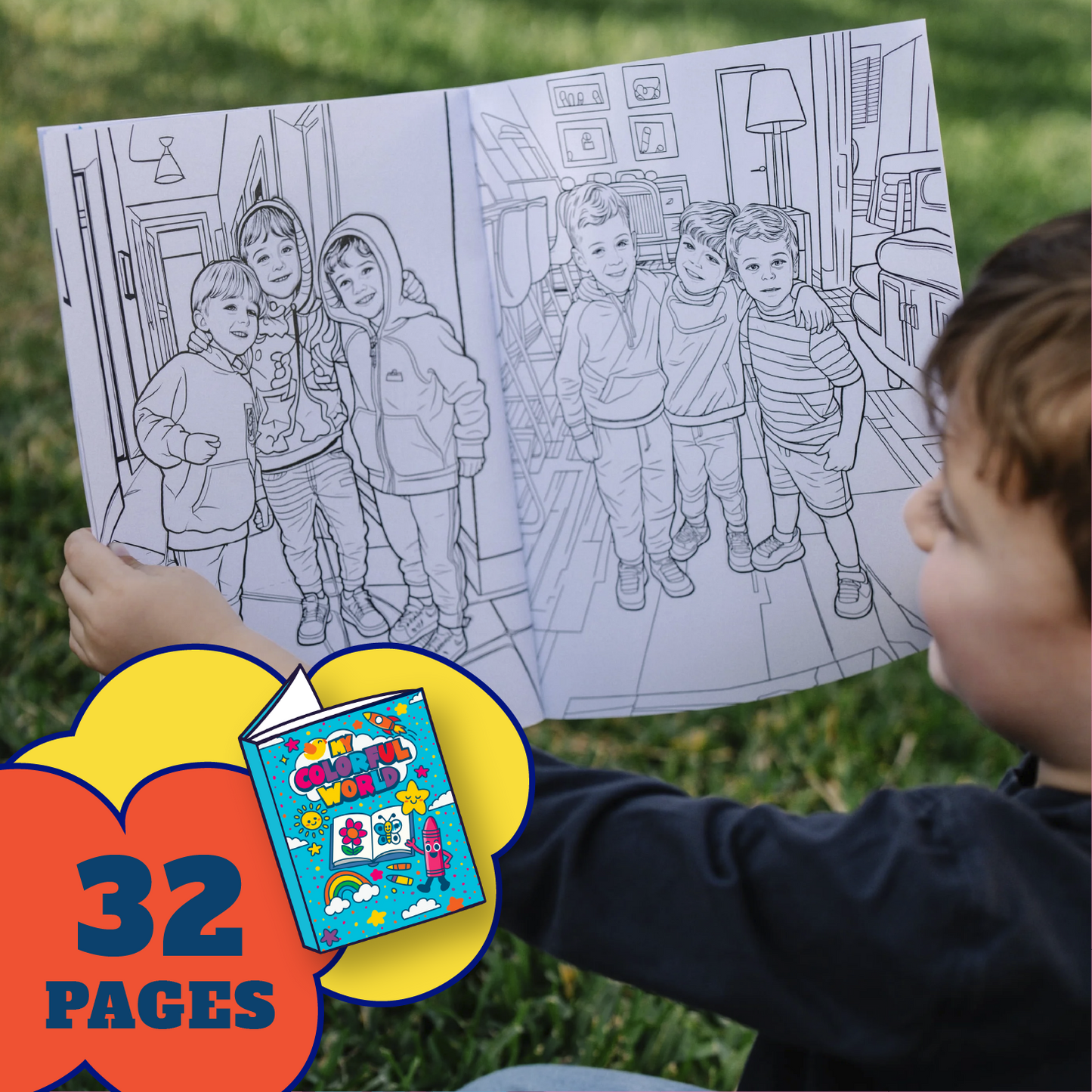 Custom Coloring Book 32 Pages