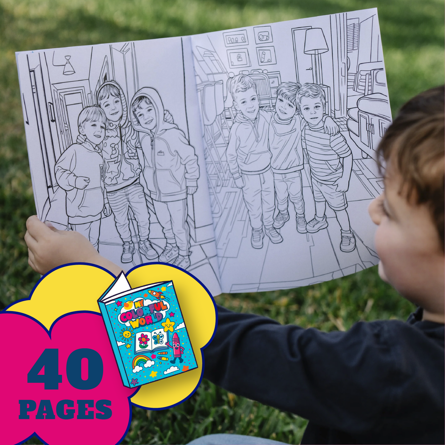 Custom Coloring Book 40 Pages