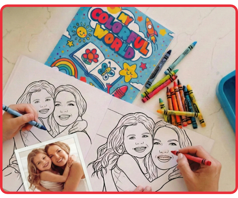 Which Photos Work Best for a Personalized Coloring Book?