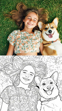 Personalized Coloring Book from Photos - 40 Pages