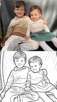 Personalized coloring book detail
