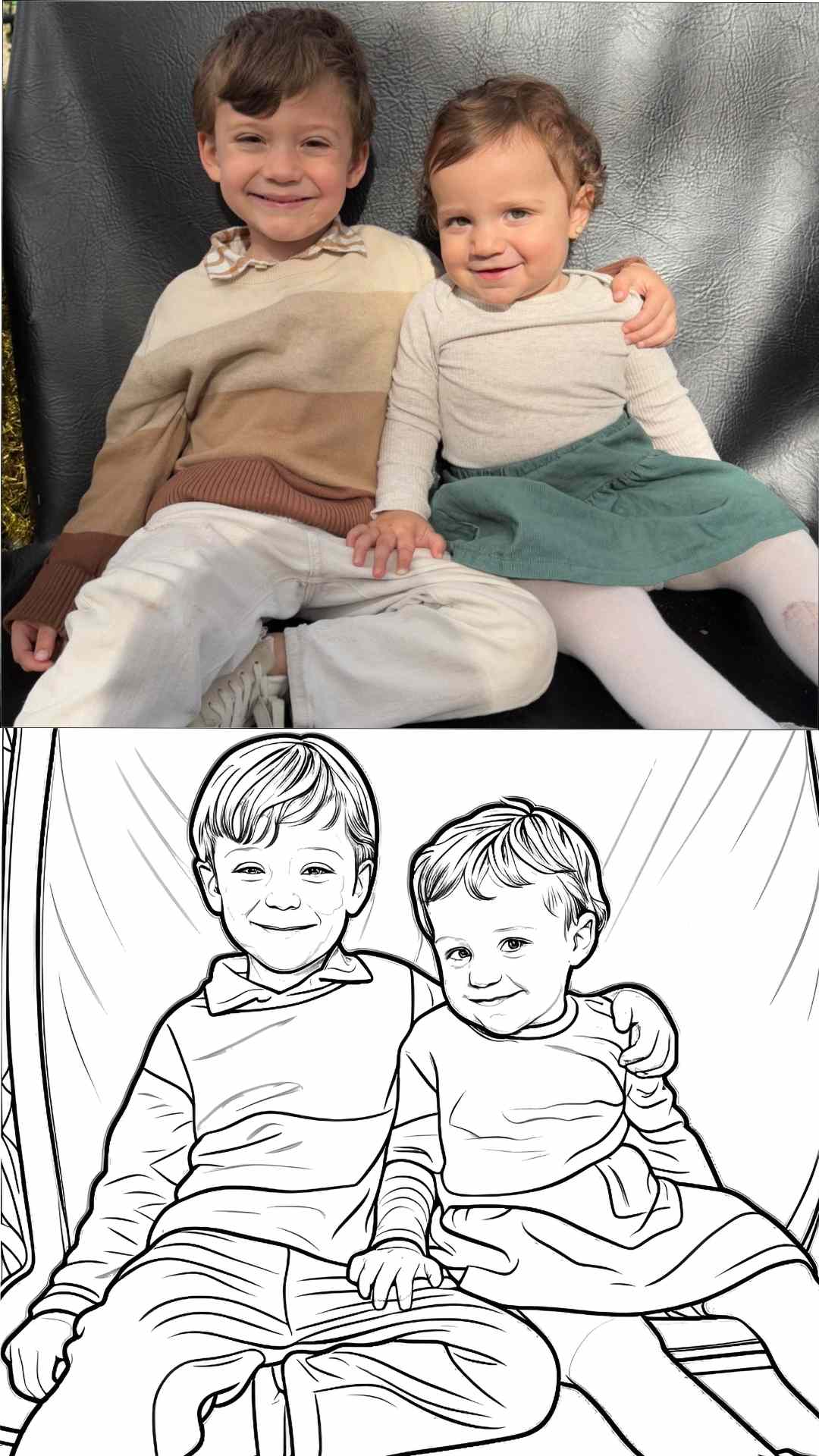 Personalized coloring book detail