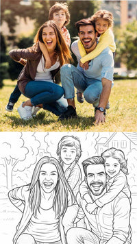 Personalized coloring book in use