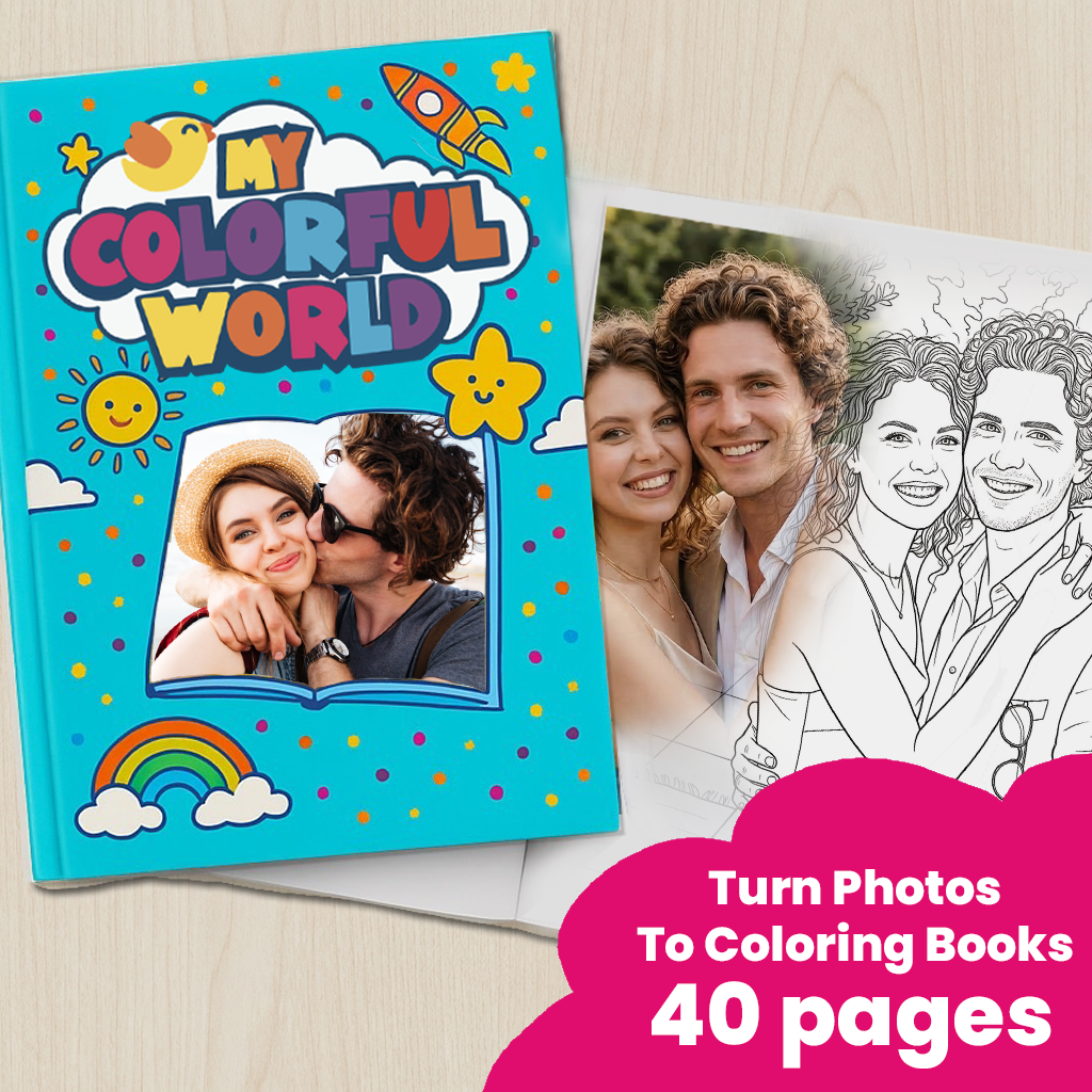 Custom Coloring Book for Adults – 40 Pages