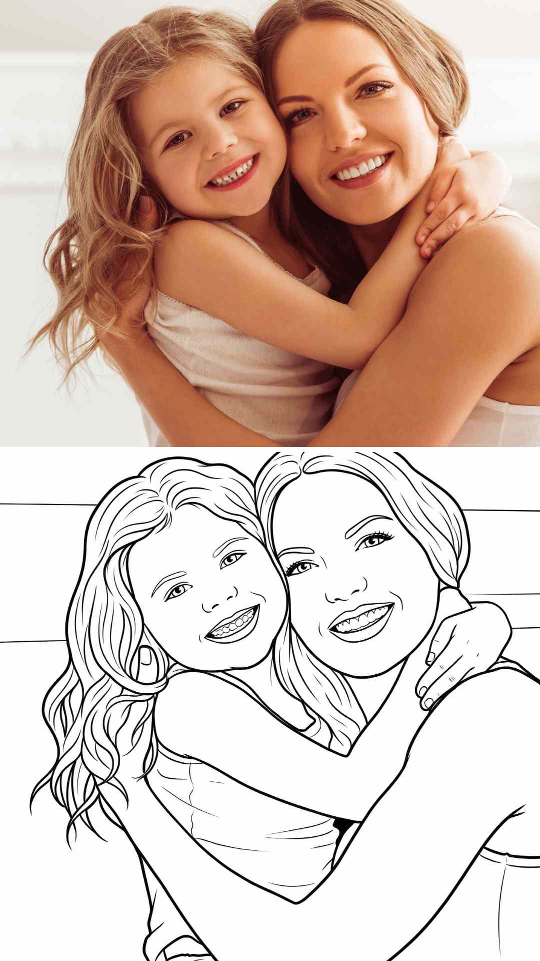 Personalized Coloring Book from Photos - 40 Pages