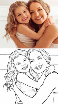 Personalized Coloring Book from Photos - 40 Pages