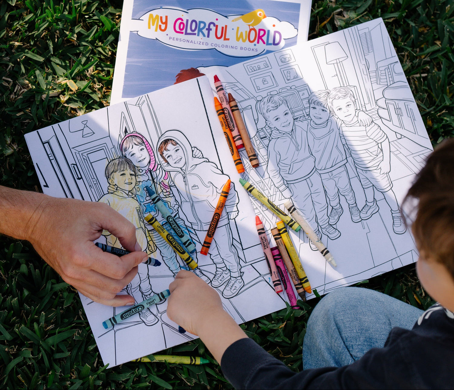 Kid & Dad Custom Coloring Book