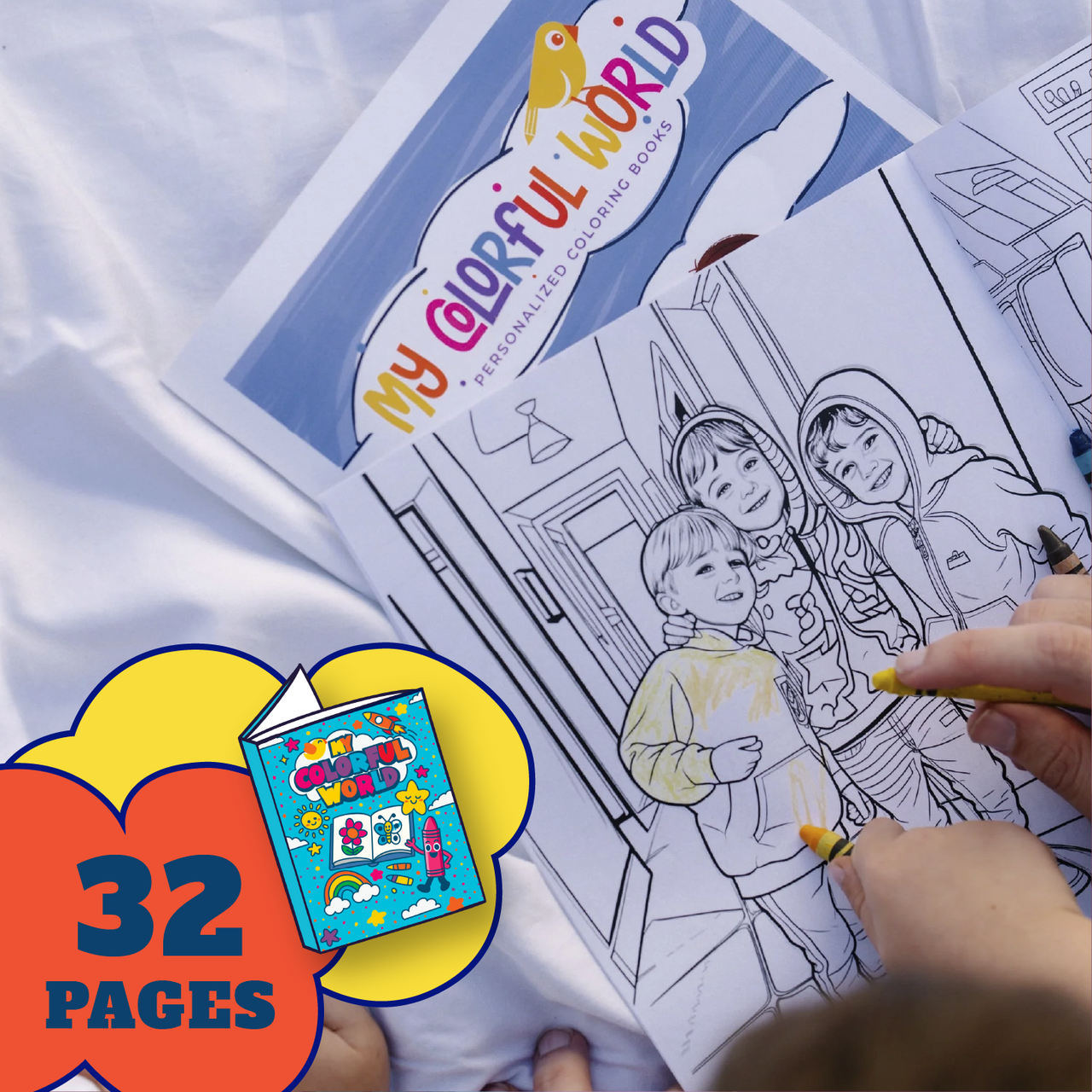 Personalized Coloring Book from Photos – 32 Pages