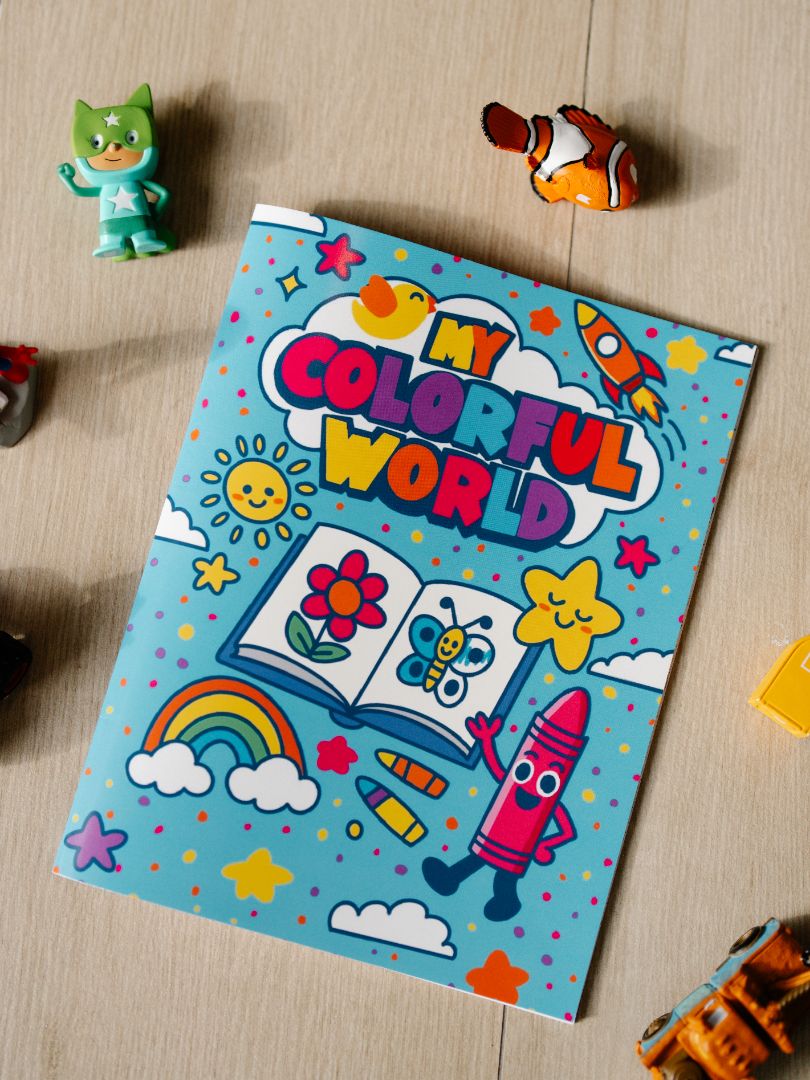 Open personalized coloring book