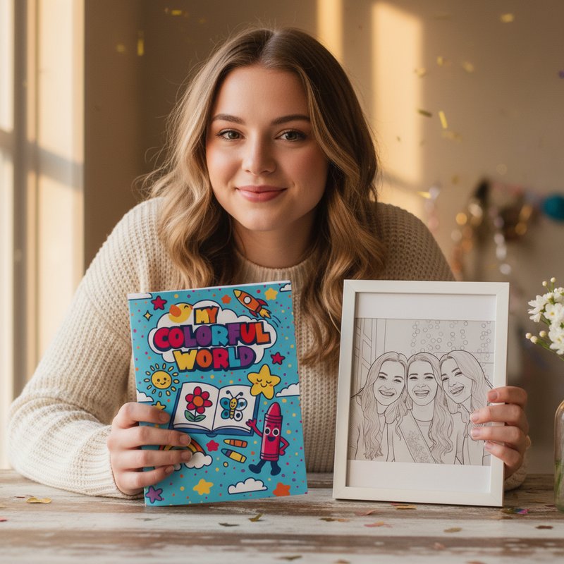 Personalized bachelorette coloring book kept as a keepsake