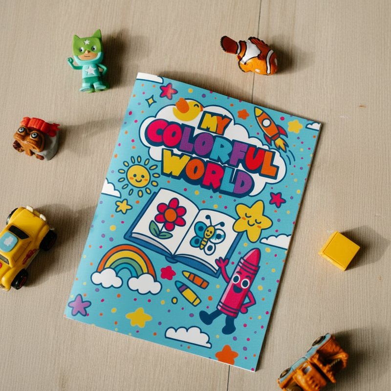 Personalized back to school coloring book kept as a keepsake