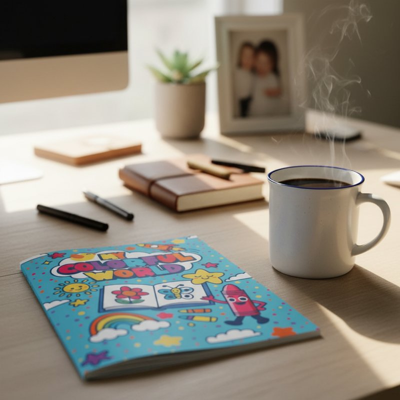Personalized Father's Day coloring book kept as a keepsake
